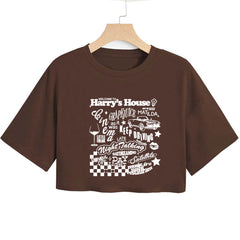 Women's Letter Cropped T-Shirt