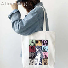 Taylor Graphic Printed Canvas Shoulder Tote Bag