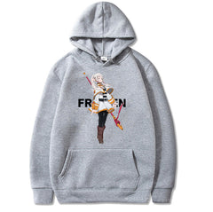 Casual Anime Printed Pullover Hoodie