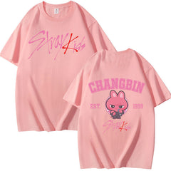 KPOP Letter Print Summer Short-sleeved T-shirt