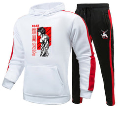 Men's Baki Ainime Hoodie Casual Trousers Suit