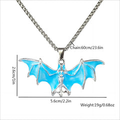 Luminous Vampire Bat Pendant Necklace