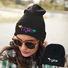 Letter Embroidered Knitted Hat