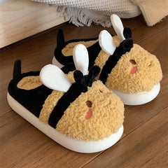 Cute Little Bee Warm Cotton Slippers