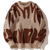 Women's Color Block Crew Neck Sweater