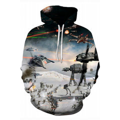 Unisex Comic 3D Print Pocket Loose Hoodie