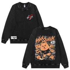 Funny SKZ Graphic Crew Neck Wash Sweatshirt