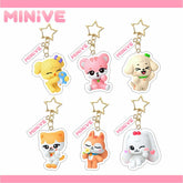 Korean Girl Group Cartoon Acrylic Keychain