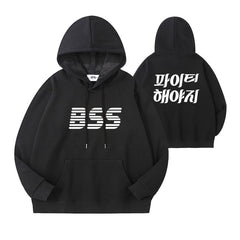 Unisex Kpop Letter Printed Pullover Hoodie