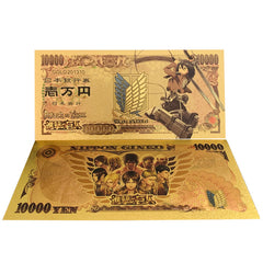 Anime Gold Foil Commemorative Bank Notes