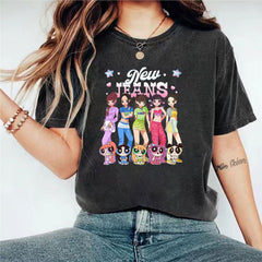 Retro NJZ Rabbit Washed T-shirt Top