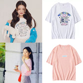 Wonyoung Same Style Cotton Printed T-shirt