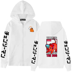 Casual Pochita Anime Zipper Hoodie