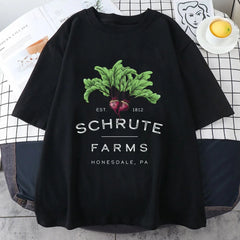 Casual Dwight Schrute Farms Cotton T-shirt