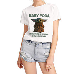 Unisex BABY YODA Print Short-sleeved T-shirt