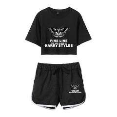 Casual Girls Print Cropped Top Shorts Co-ords