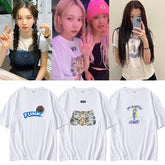 Winter Karina Cartoon Loose Short-sleeved T-shirt