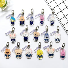 "SKZ" Cartoon Acrylic Keychain Pendant