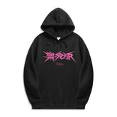 Unisex Kpop Letter Printed Solid Color Hoodie