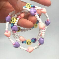 Trendy Kpop Bead Bracelet 2 Piece Set