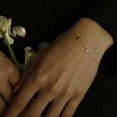 Silver Gold-plated Moon Star Bracelet