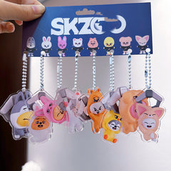 SKZ Gacha Doll Acrylic Pendant Keyring Set