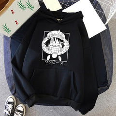 Unisex Luffy Graphic Print Casual Hoodie