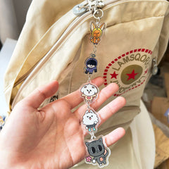 TXT Acrylic Cartoon String Pendant Keychain