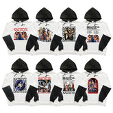 BEAUTIFUL CHAOS Black and White Sleeve Hoodie