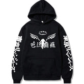Unisex Anime Logo Print Loose Hoodie