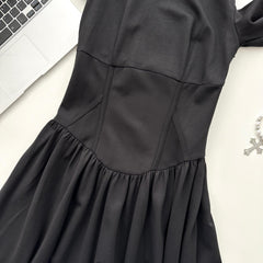 Gothic Dark Long-sleeved Black Dress