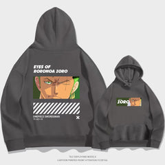 Trendy Anime Zoro Print Loose Hoodie