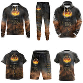 Men's Game Pattern 3d Print Loose Hoodie Pants