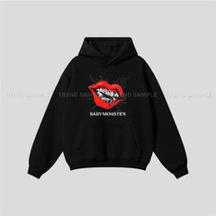 BM PSYCHO Graphic Printed Hoodie Top