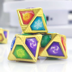 Seven Elements 3D Summon Dice Necklace