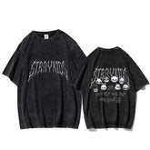 Vintage KPOP Cartoon Evil Doll Washed T-Shirt