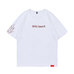 Unisex Kpop SUGA D-DAY Cotton Loose T-shirt