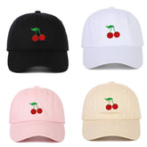 Cherry Embroidered Baseball Cap