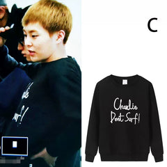 BAEKHYUN D.O. Long-sleeved Pullover Printed Sweatshirt