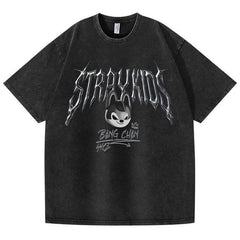 Vintage Kpop Cartoon Washed T-shirt