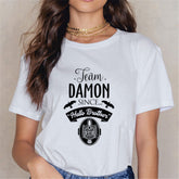 Women's TVD Letter Printed Short Sleeve T-shirt