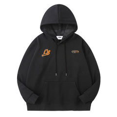 Haerin Letter Print Pullover Hoodie