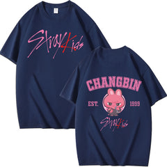 KPOP Letter Print Summer Short-sleeved T-shirt