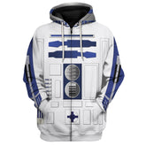 Trendy Unisex R2-D2 3D Print Cosplay Hoodie