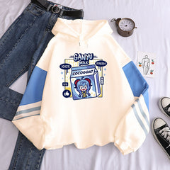 Unisex Cute Ganyu Graphic Print Plush Hoodie