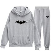 Trendy Men's Bat Print Hoodie Pants Tracksuit