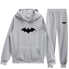 Trendy Men's Bat Print Hoodie Pants Tracksuit