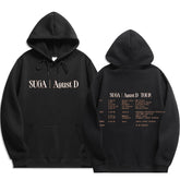Unisex Kpop Letter Agust-d Print Pullover Hoodie