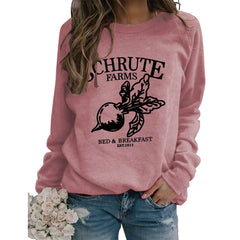 Women's Schrute Farms Print Loose Sweatshirt