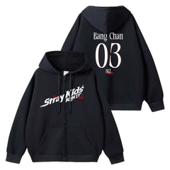 SKZ RUN IT TOUR Printed Zipper Hoodie